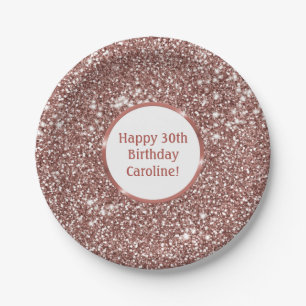 Imitate Rose Gold Glitzer Textur Look & Custom Tex Pappteller