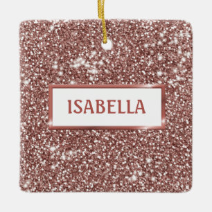 Imitate Rose Gold Glitzer Textur Look & Individuel Keramikornament