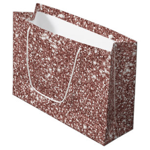 Imitate Rose Gold Glitzer Texture Look-like Design Große Geschenktüte