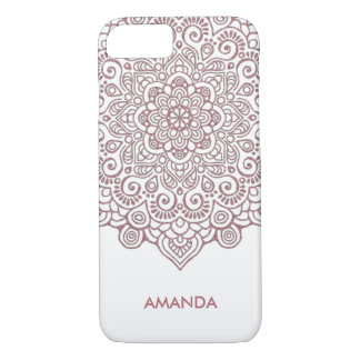 Imitate Rose Gold Intricate Lace Mandala weiß Case-Mate iPhone Hülle