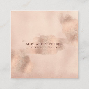 Imitate Rose Gold Kupferfolie   Grafikdesigner Quadratische Visitenkarte