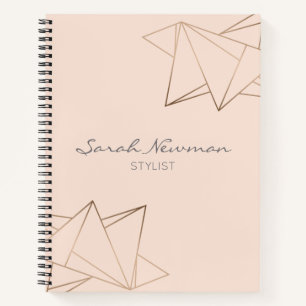 Imitate Rose Gold Moderne minimalistisch geometris Notizbuch