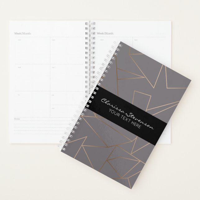 Imitate Rose Gold Moderne minimalistisch geometris Planer (Anzeige)