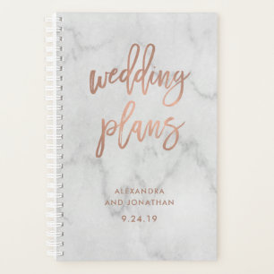 Imitate Rose Gold-Script auf Marble   Hochzeitspla Planer