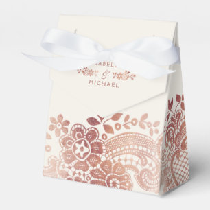 Imitate Rose Gold Vintage Spitzen Gastgeschenk Hoc Geschenkschachtel
