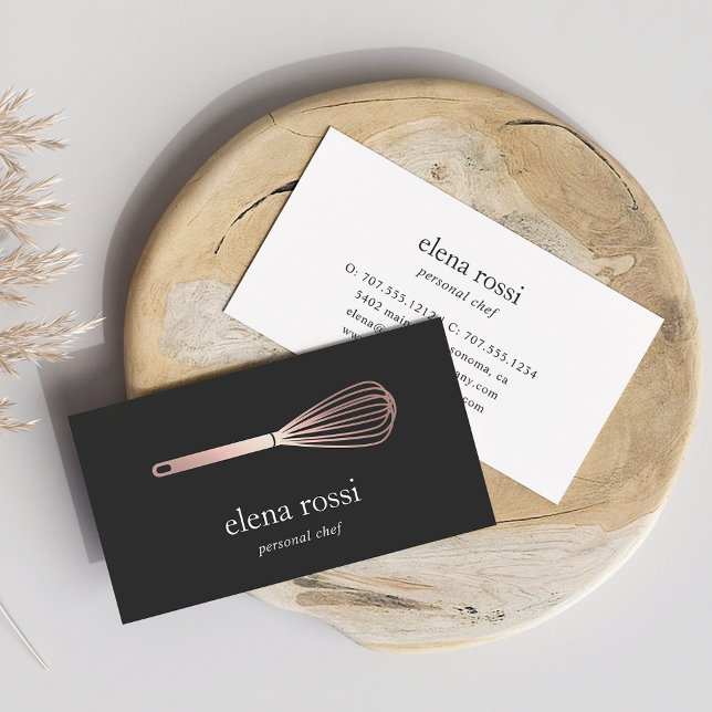 Imitate Rose Gold Whisky Logo | Koch Catering Bäck Visitenkarte (Von Creator hochgeladen)