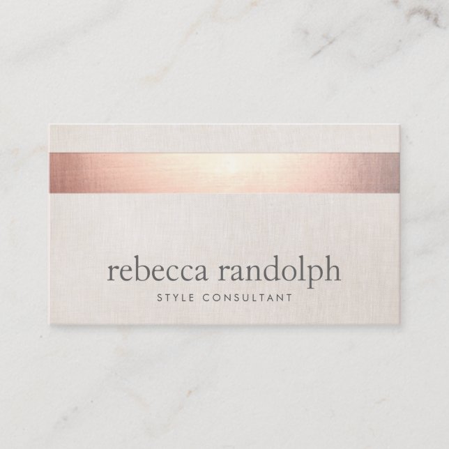 Imitate Rose Golden Foil Elegante Visitenkarte (Vorderseite)