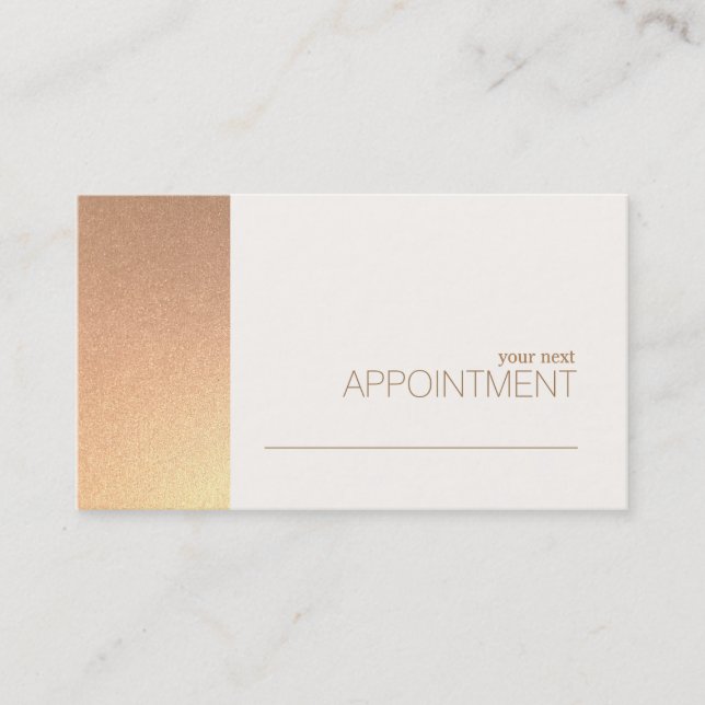 IMITATE Rose Goldener Foil Salon & Wellness-Center Terminkarte (Vorderseite)