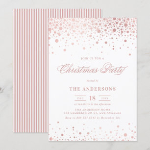 Imitate Rose Goldenes Foil Confetti Party Einladung