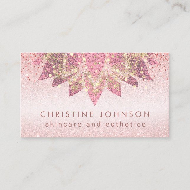 Imitate Rose Goldfolie Dekoration Skinpflege und Ä Visitenkarte (Vorderseite)