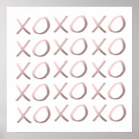 Imitate Rose Goldtypografie Umarmungen und Küsse X