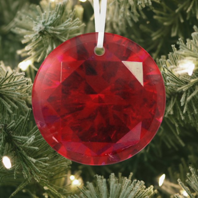 Imitate rubinfarbene Glasverzierungen Ornament Aus Glas (InSitu)