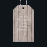 Imitate Rustikaler Holzbraun Geschenkanhänger<br><div class="desc">Imitate Rustikaler Holzbraun</div>