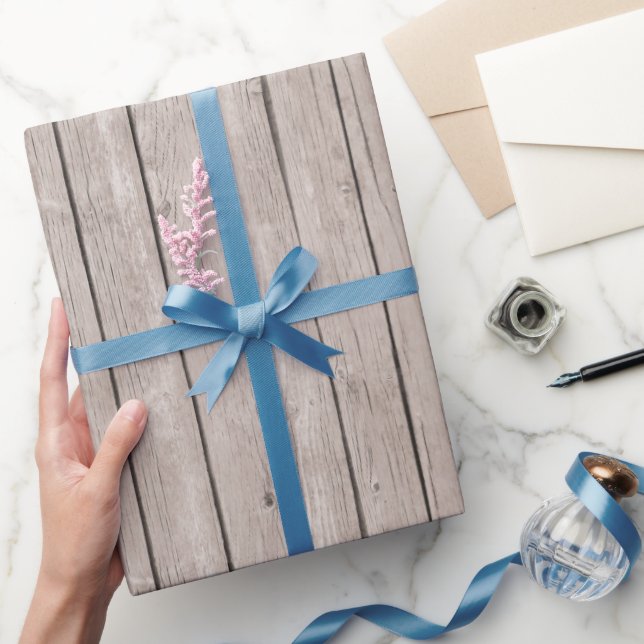 Imitate Rustikaler Holzbraun Geschenkpapier (Schenken)