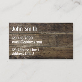 Imitate Rustikales Holz Visitenkarte