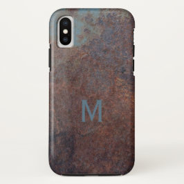 Imitate Rusty Metal kundenspezifische Monogramm Te Case-Mate iPhone Hülle