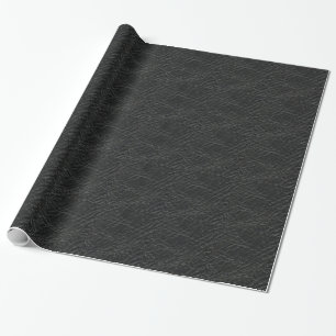 Imitate schwarze Ledertextur Geschenkpapier