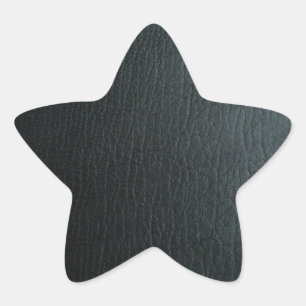 Imitate Schwarzes Leder Textur Stern-Aufkleber