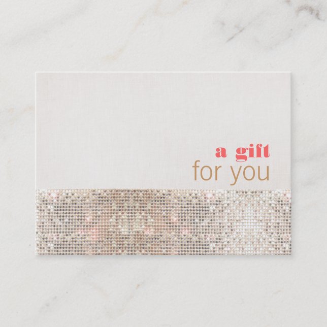 Imitate Sequins Friseur und Geschenkgutschein für  Rabattkarte (Vorderseite)