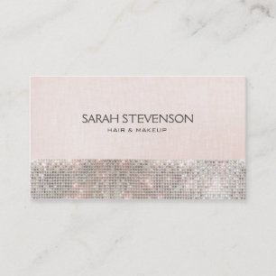 Imitate Sequins Niedliche Pink Fashion & Beauty Visitenkarte