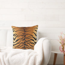 Imitate Siberischer Tigerhautwirbel Kissen