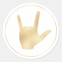 Imitate signieren Gold Foil I Liebe Sie Sticker