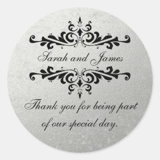 Imitate Silver Foil Gastgeschenk Hochzeit Vielen D Runder Aufkleber