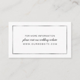 Imitate Silver Foil Rahmen Hochzeitswebsite, Infok Begleitkarte