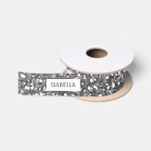 Imitate Silver Glitzer Textur Look & Custom Text