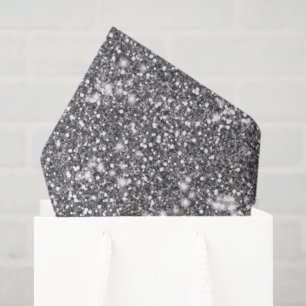 Imitate Silver Gray Glitzer Texture Look-like Desi Seidenpapier