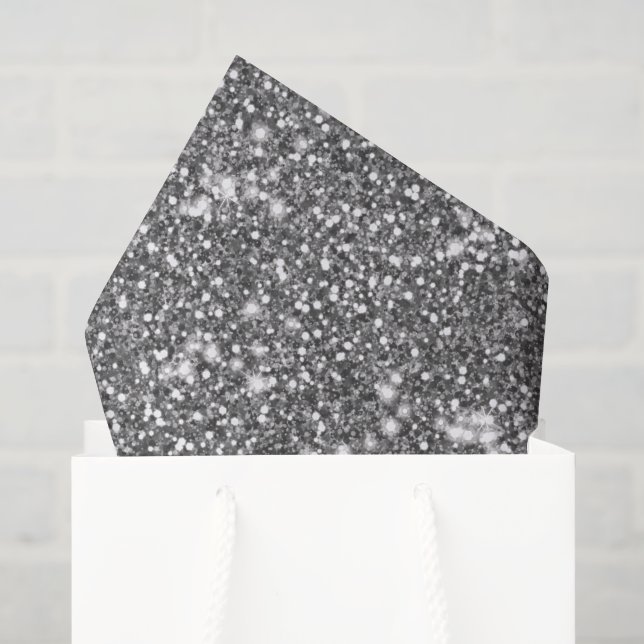 Imitate Silver Gray Glitzer Texture Look-like Desi Seidenpapier (Geschenktüte)