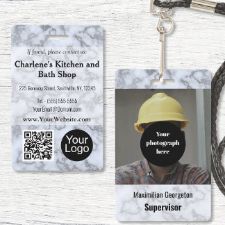 Imitate Silver Gray Marble ID Ausweis