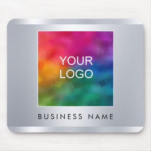 Imitate Silver hinzufügen Text für Ihr Firmenlogo  Mousepad (Vorne)