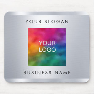 Imitate Silver Metallic Look Add Your Business Log Mousepad