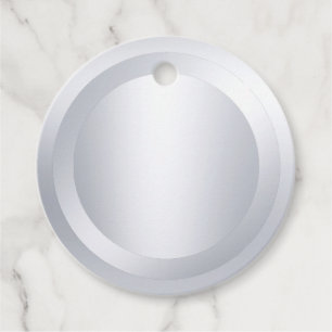 Imitate Silver Metallic Look Elegant Moderne Leere Geschenkanhänger