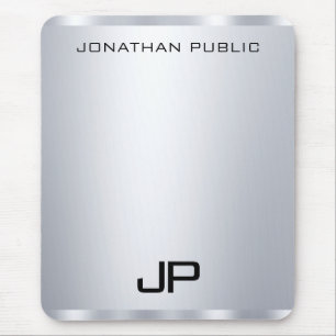 Imitate Silver Metallic Look Monogram Vertikal Mousepad