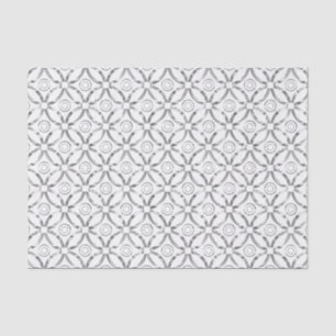 Imitate Silver Modern Muster Weißer Hintergrund Seidenpapier