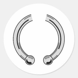 Imitate Silver Piecing Runder Aufkleber