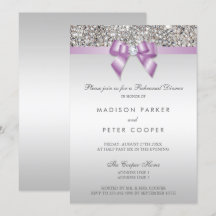 Imitate Silver Sequins Lilac Bow Probe Dinner