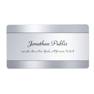 Imitate Silver Template Modernes, handgeschriebene