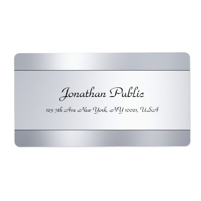Imitate Silver Template Modernes, handgeschriebene (Vorne)