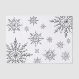 Imitate Silver Winter Schneeflocken Seidenpapier