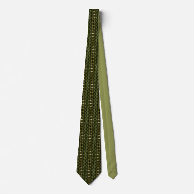 Imitate Snakeskin Dunkelgrün Abstrakt Krawatte (Vorderseite)