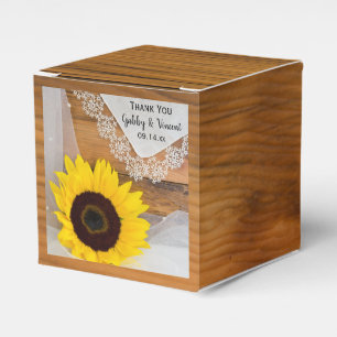 Imitate Sonnenblumen und Hochzeiten auf dem Land Geschenkschachtel