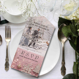 Imitate Sparkle Shimmer Pink Silber Weihnachtsgesc All In One Einladung