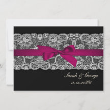 Imitate Spitzen und Band rosa , schwarze Hochzeit 