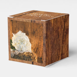 Imitate Stallholz, weißes Hydrangea-Stallholz Hoch Geschenkschachtel