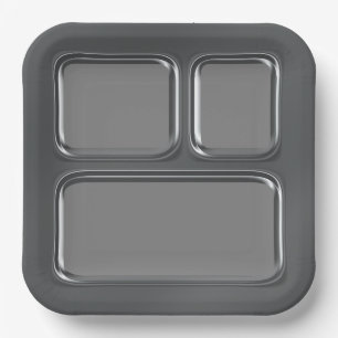 Imitate Steel Hospital Prison Food Tray Pappteller