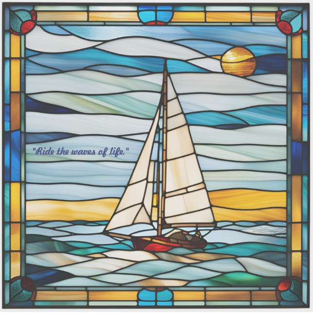 Imitate Sticker für Glass Sailboat (Vorderseite)