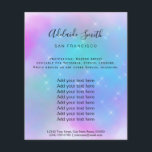 IMITATE strahlend lila türkisblau Flyer<br><div class="desc">Schönheitssalon berufliche Make-up-Künstler Flyer</div>